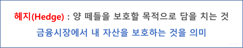 헤지와 헤지 투자의 정의를 설명하는 이미지